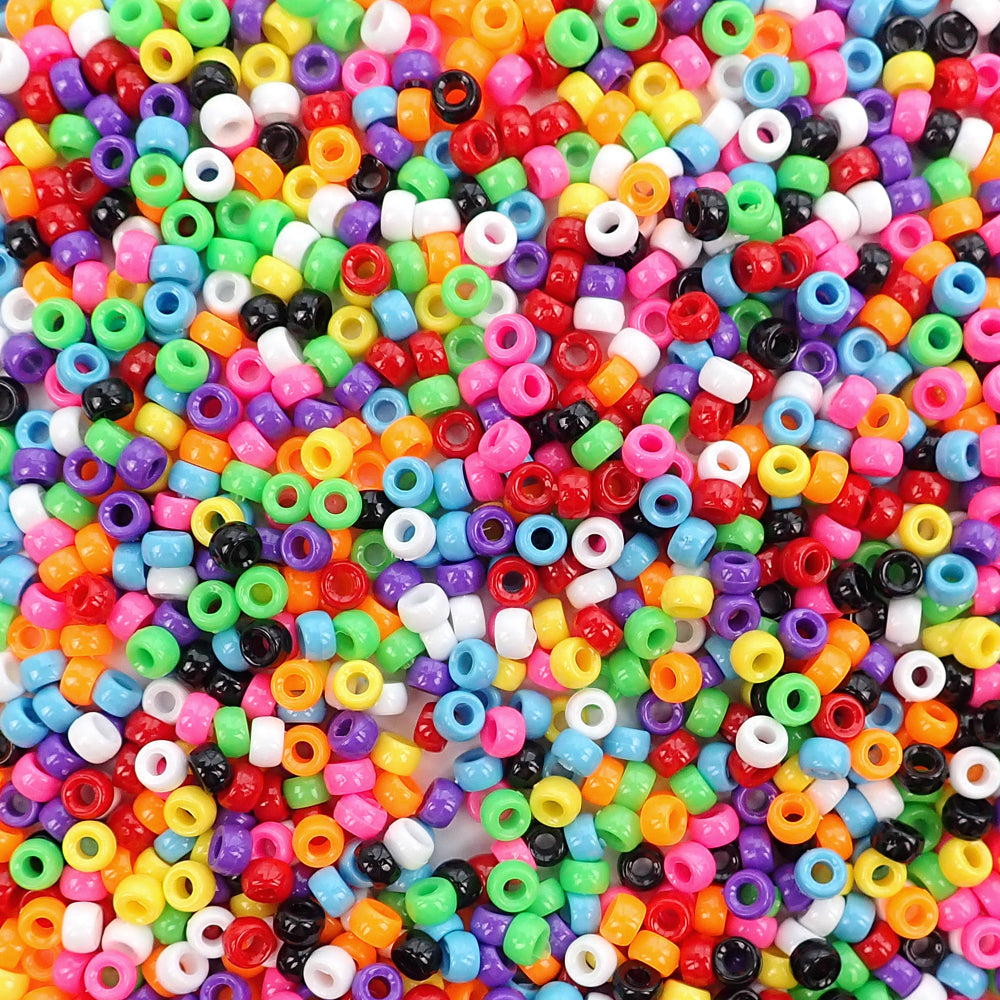 6mm Round Plastic Craft Beads, Lime Green Opaque, 500 beads - Pony Bead  Store