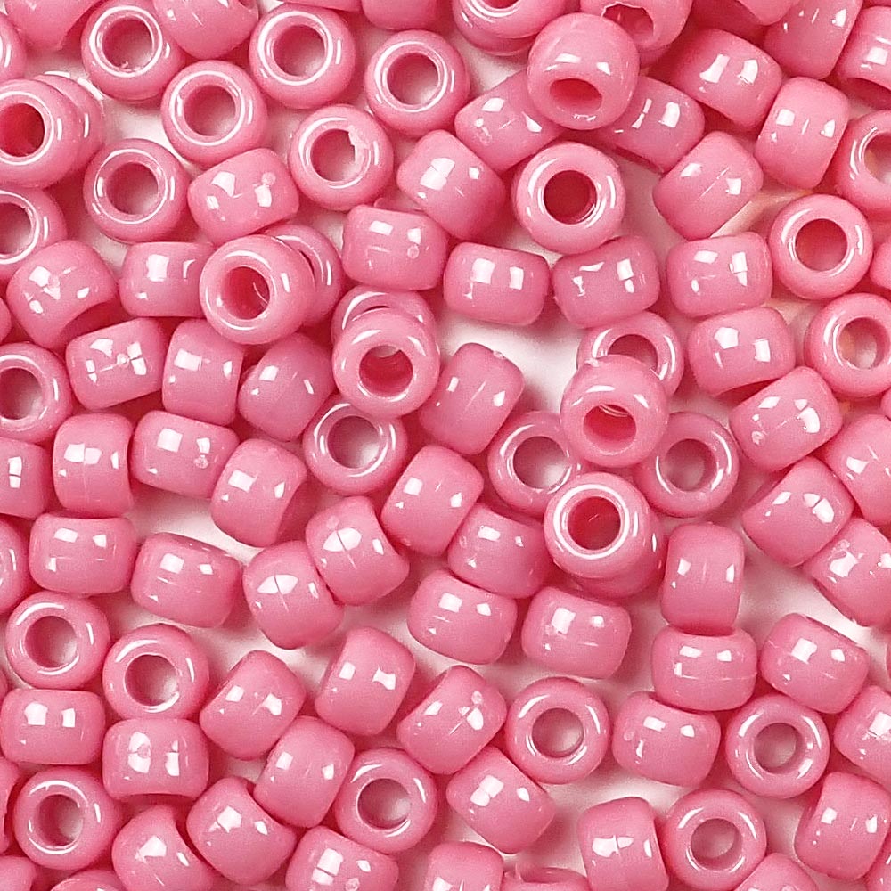 Unicorn Pastel Mix Plastic Pony Beads 6 x 9mm, 500 beads