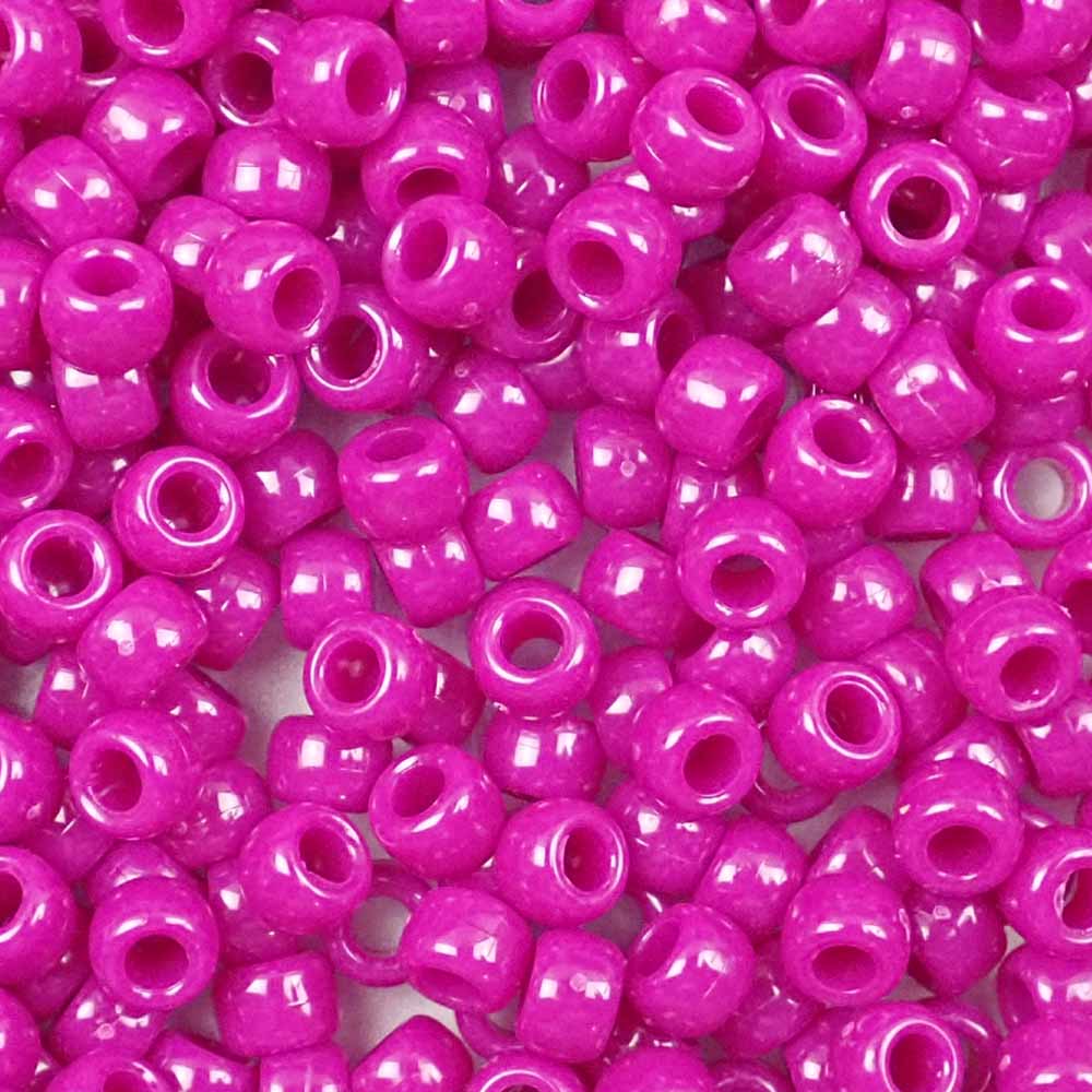 Red Plastic Pony Beads Value Pack, 6mm x 8mm, 500 Pieces, Mardel