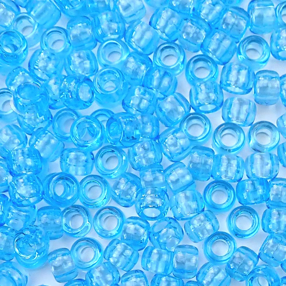 Iridescent Clear Pony Beads 6x9mm 150pk - Discount Craft