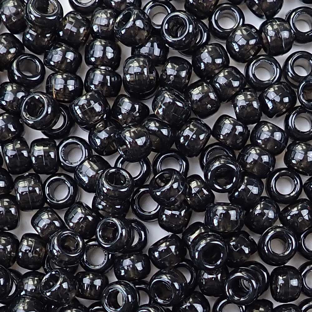 Satin Matte Black Pearl Plastic Craft Pony Beads 6x9mm Bulk Pack - Pony  Bead Store