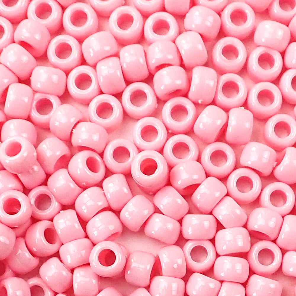 Opaque Hot Pink 11x8mm Large Barrel Pony Beads 250pc made in USA