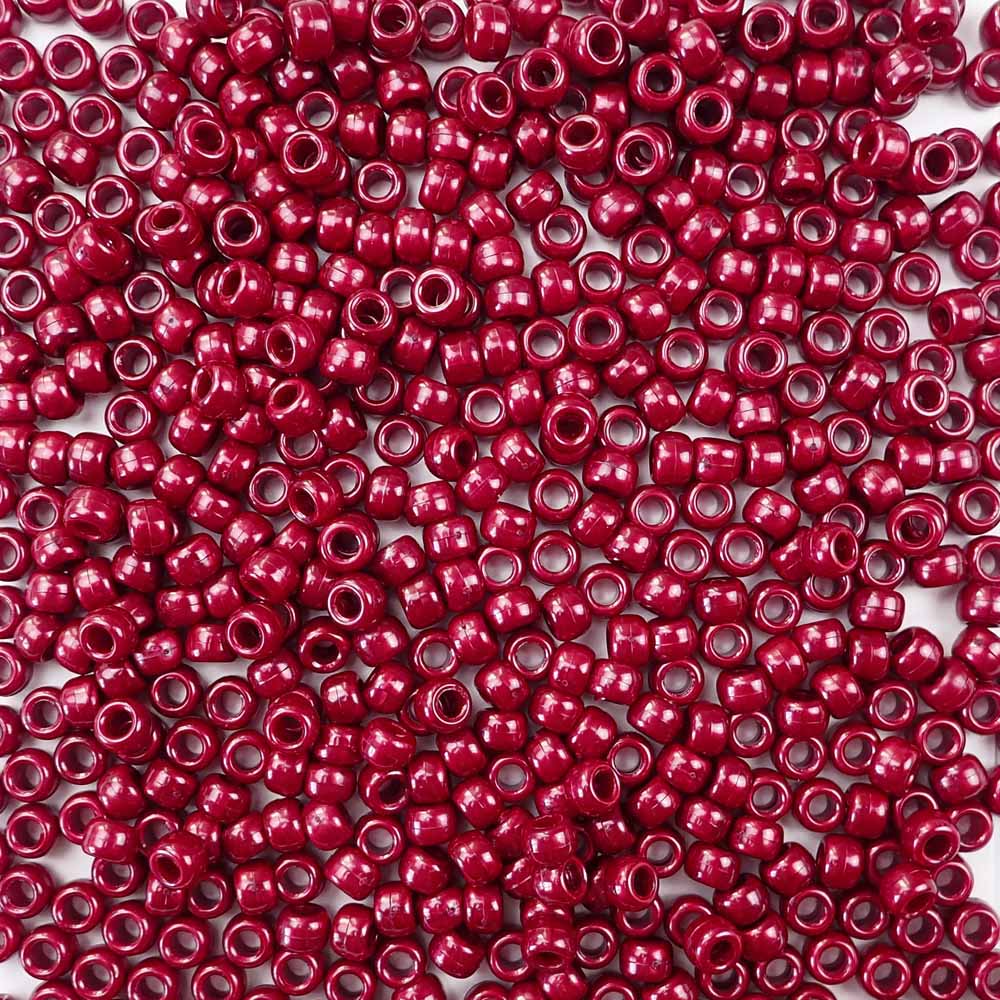 170PK Medium Chubby Pink Hair Beads