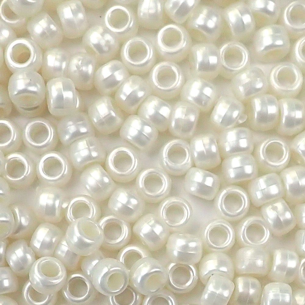 White AB Pony Beads by Creatology™, 6mm x 9mm