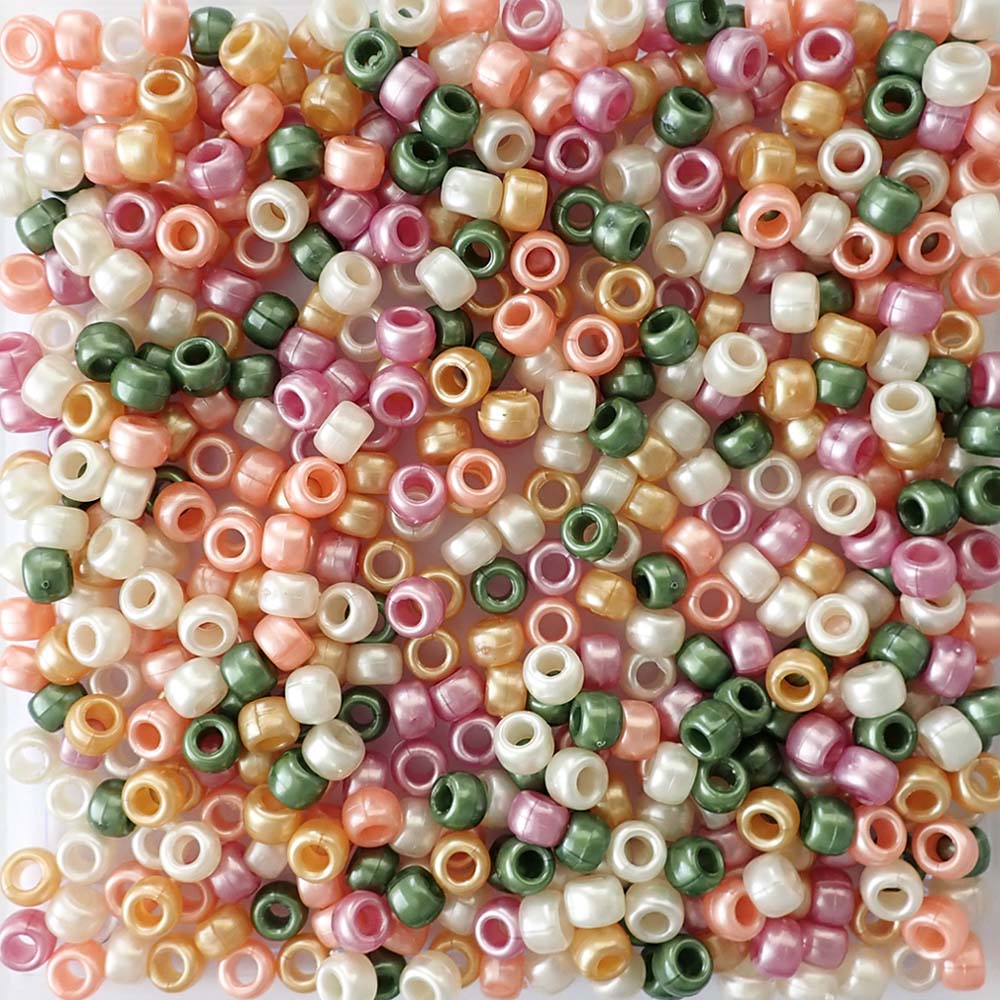 84090 EBL Pony Bead 6x9mm Pearl Light Pink 750pc