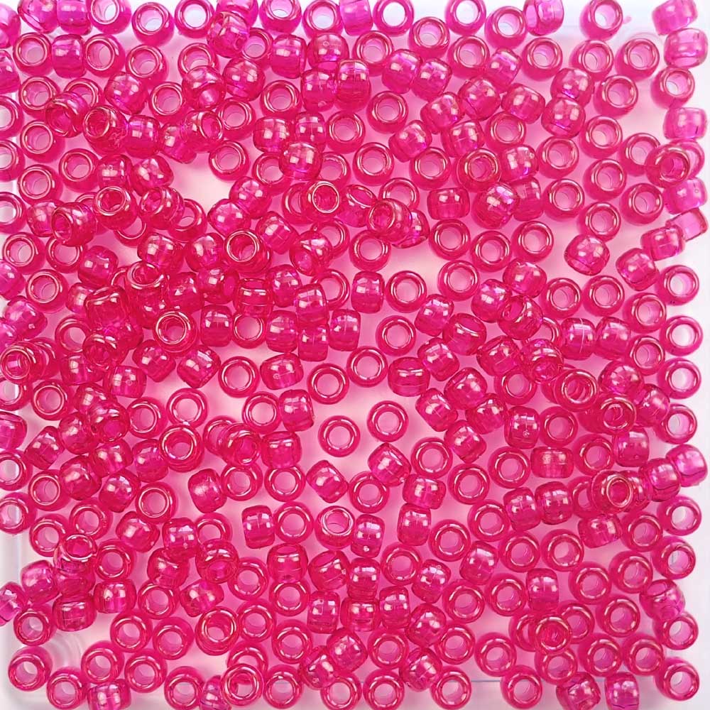 Pale Pink Blush Color Kit, Plastic Pony Beads 6 x 9mm