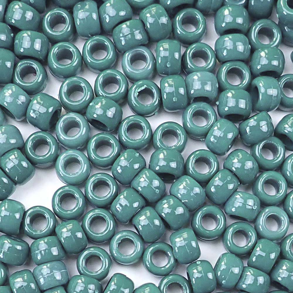 Vintage Rose Plastic Craft Pony Beads 6x9mm - Pony Bead Store