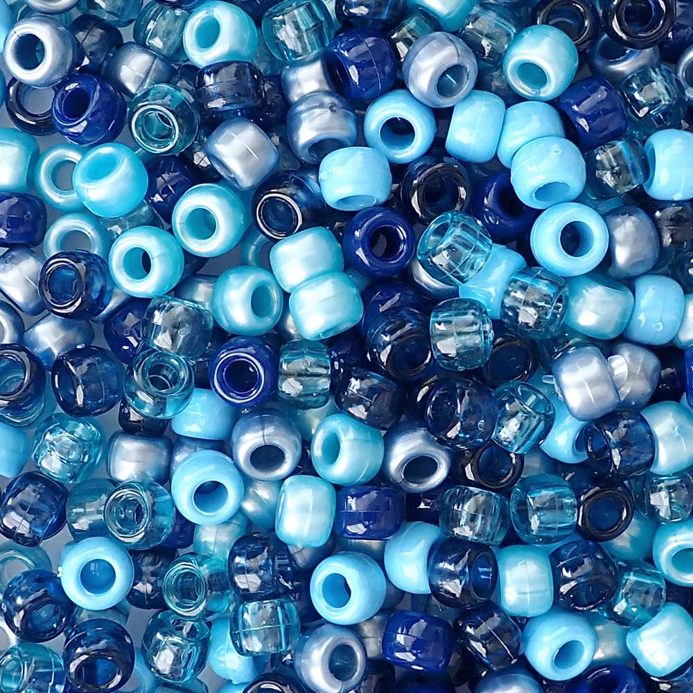 1664_066 – Dk Turquoise 9x6mm “Matte” Pony Beads – 500 Pc Bag