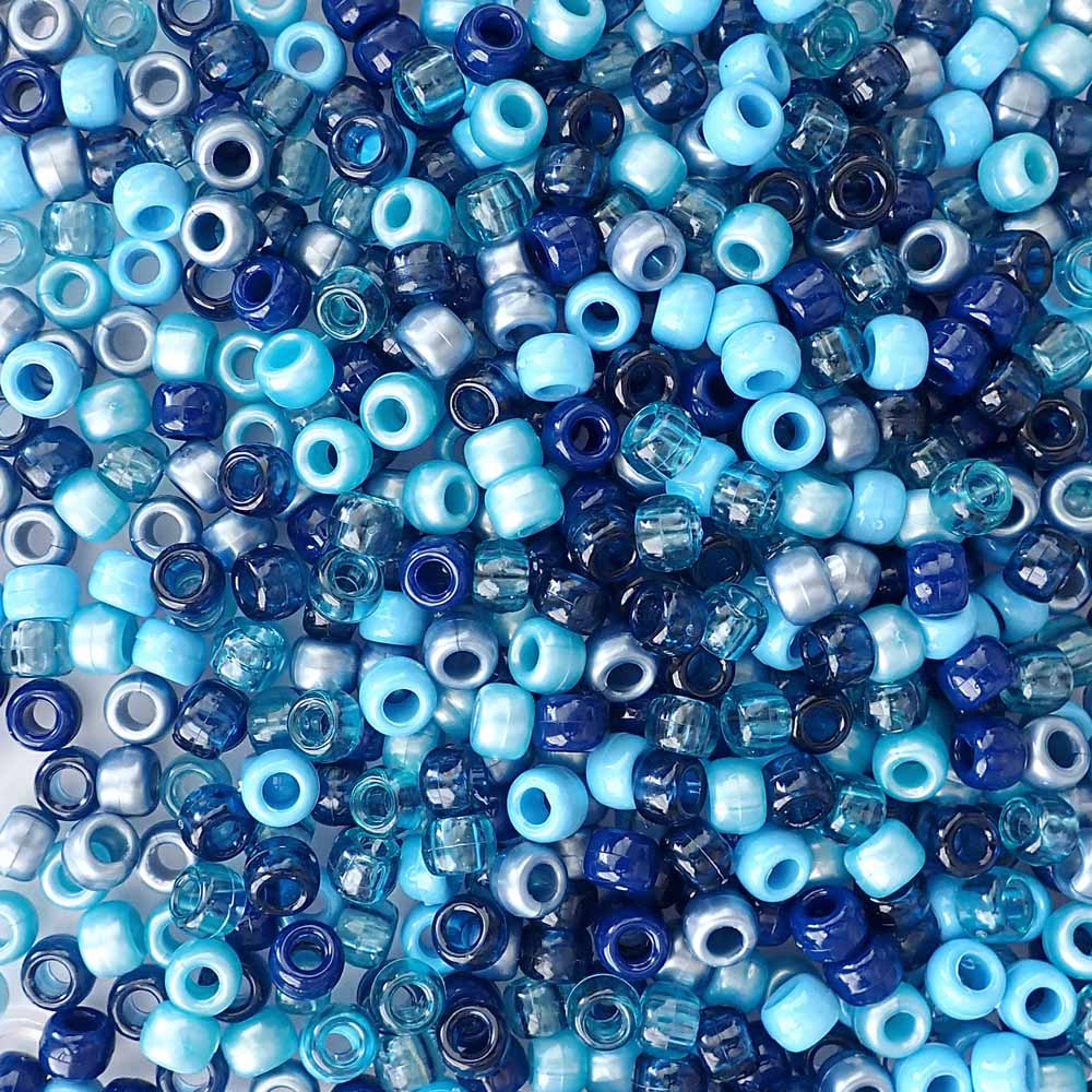 Bala&Fillic 6x9mm Deep Dark Blue Pony Beads with Smooth Surface 1000pcs Crayon Color Craft Beads (deep Dark Blue)