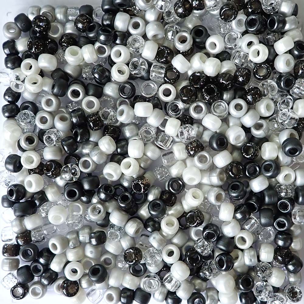 Black White Bead Mix 