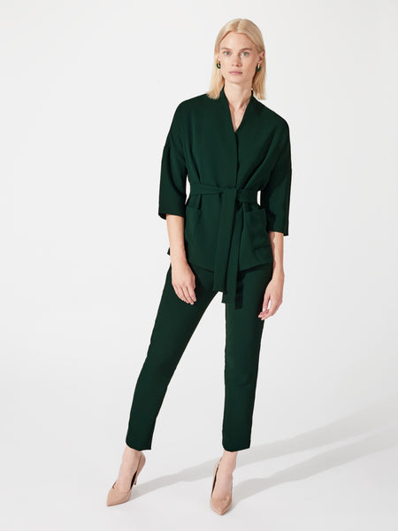 Green co-ord cigarette suit trousers