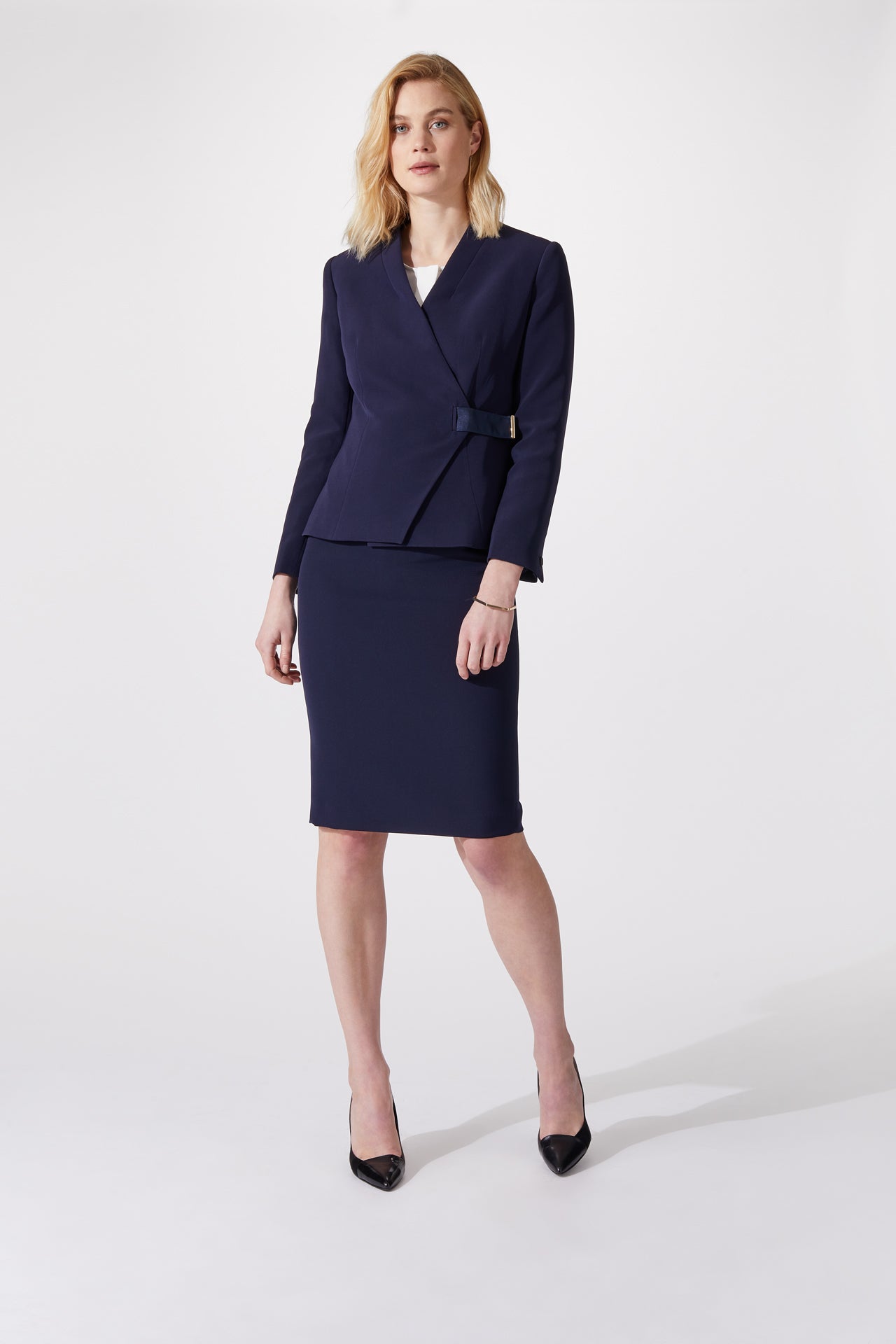 Winchester Navy Suiting Jacket - Libby London