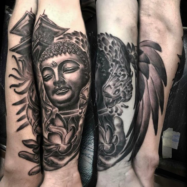 tatouage bouddha deux bras