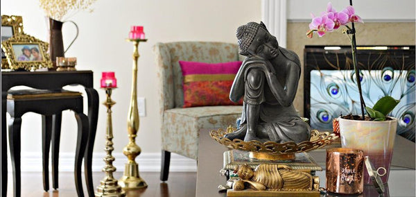 Lachineuse - Statuette Bouddha Rieur Chance & Prospérité - Statue Bouddha  11 cm Coloris Bronze - Décoration Feng Shui 