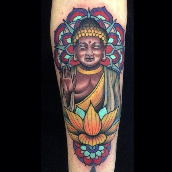 buddha face tattoo Best Tattoo Artist in India Black Poison Tattoo Studio