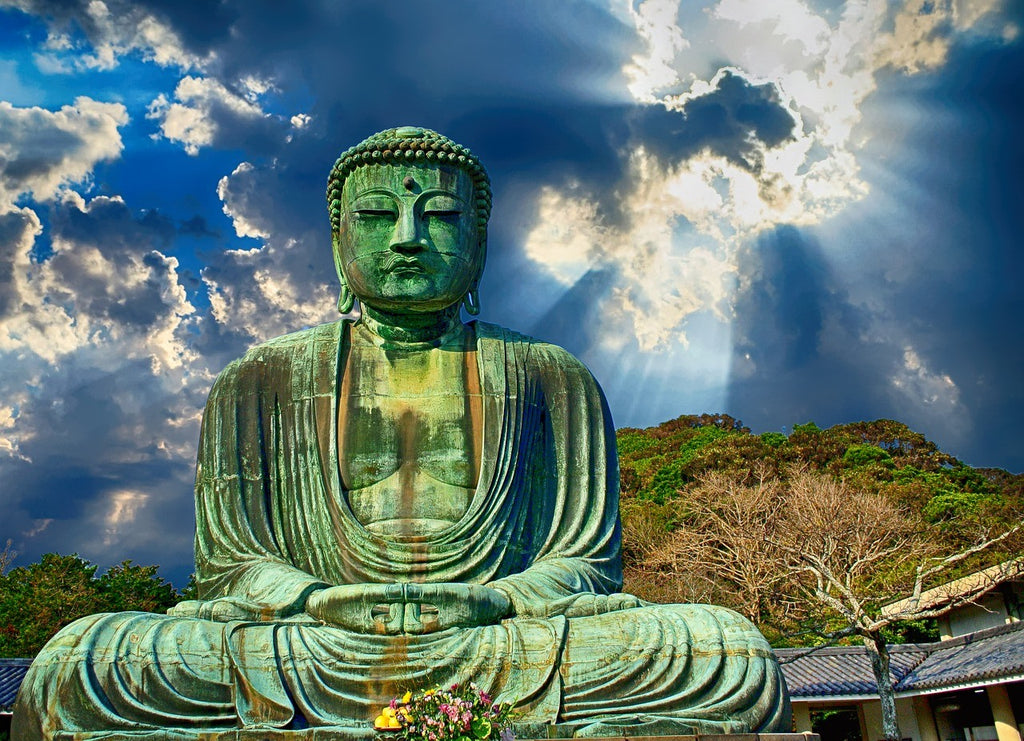 Statue du bouddha de méditation