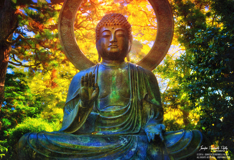Statue Bouddha rieur Maitreya en bois de buis