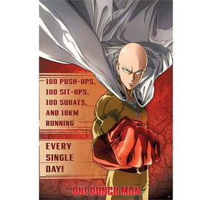 One Punch Man Training Poster The Hidden Cave Gifts