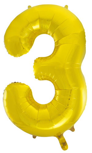 Ballon numéro 3 ans à pois avec vide standard 72cm - Partywinkel