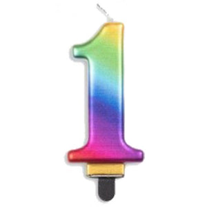 Rainbow Jumbo Candle Number #1