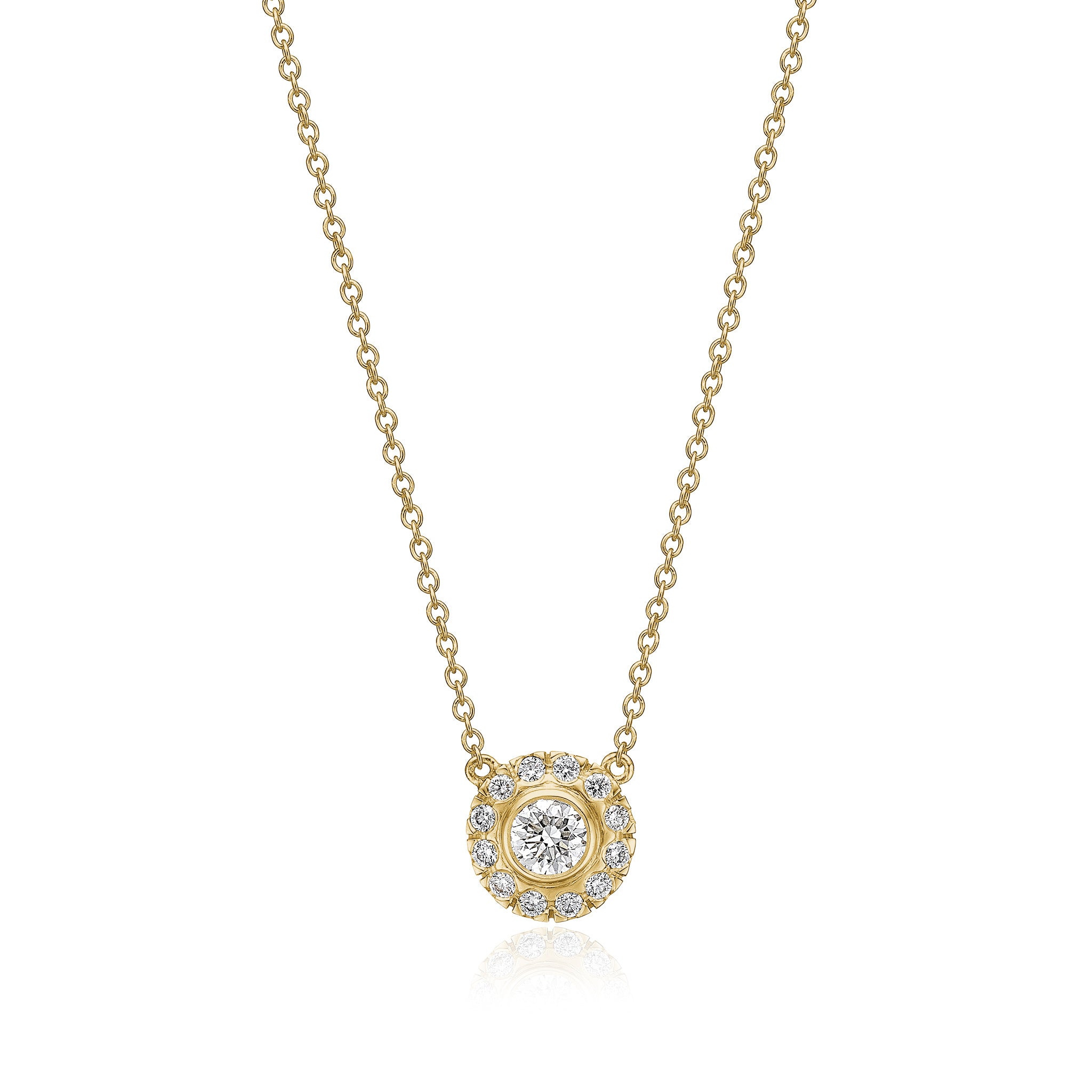 brilliant cut diamond pendant