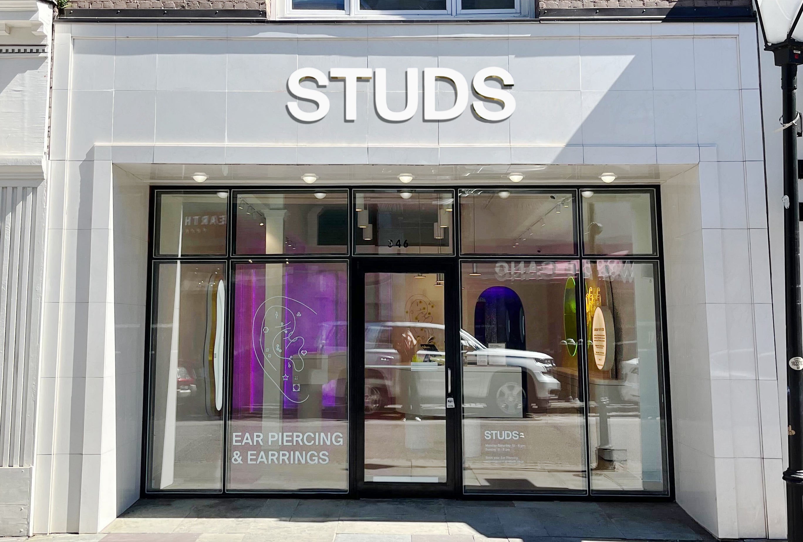 The exterior view of the Studs Williamsburg store.