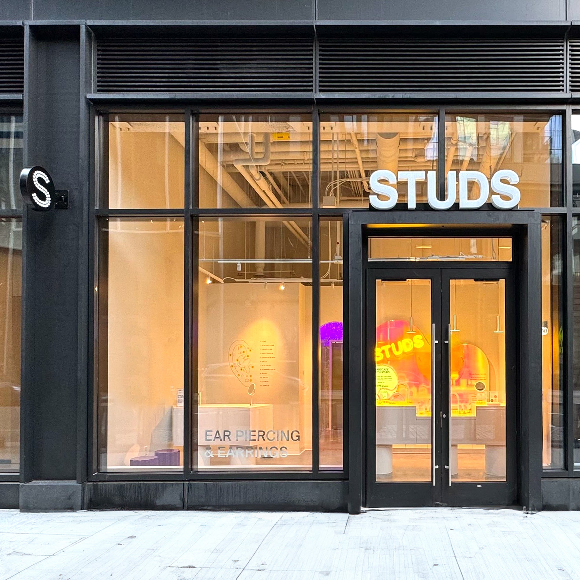The exterior view of the Studs Williamsburg store.