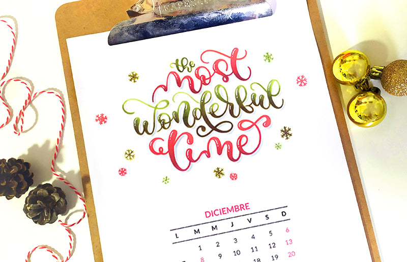 Calendario de diciembre descargable