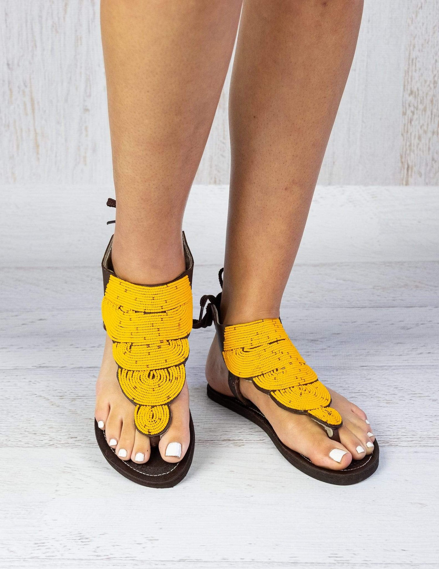yellow sandals size 7