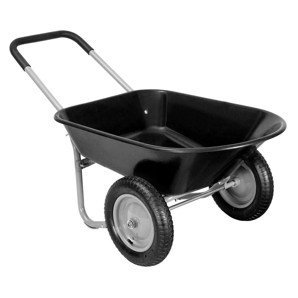 Giantex 2 Tire Wheelbarrow Yard Garden Cart Heavy Duty Landscape