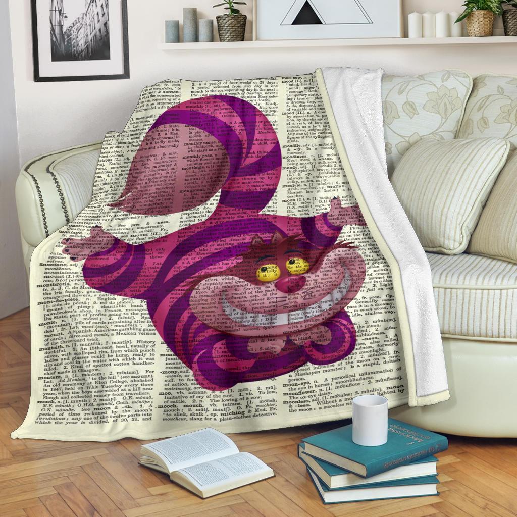 Cheshire Cat Fleece Blanket For Bedding Decor Alice In Wonderland Perfect Ivy