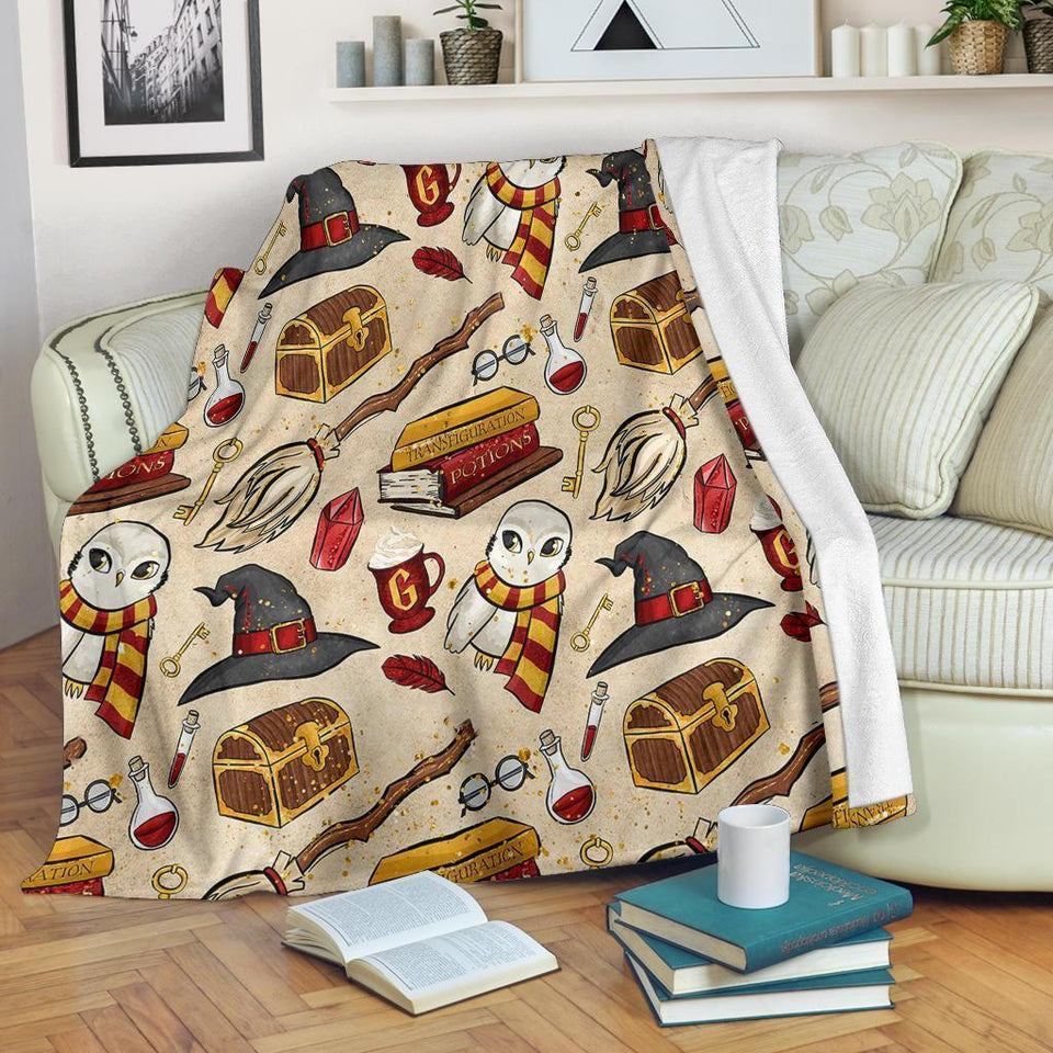 Gryffindor House Fleece Blanket For Harry Potter Fan Gift Perfect Ivy