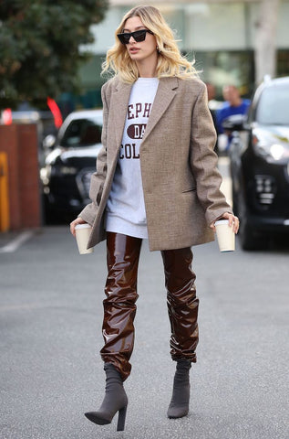HaileyBieber rocks a @chanelofficial vintage jacket. #upscalehype