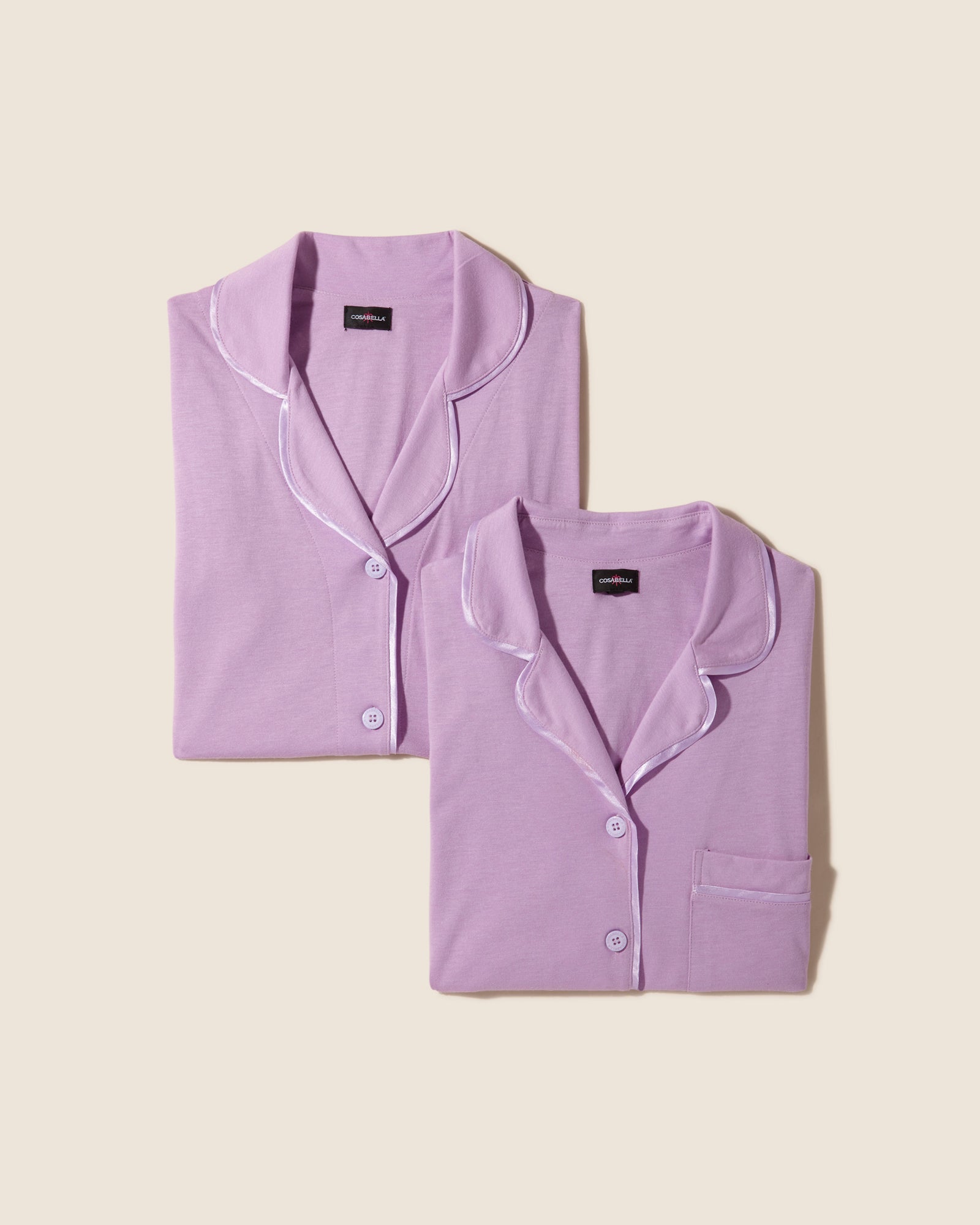 cosabella women's bella 4 piece ultimate pj pack pajama, purple, 1x size, cotton set