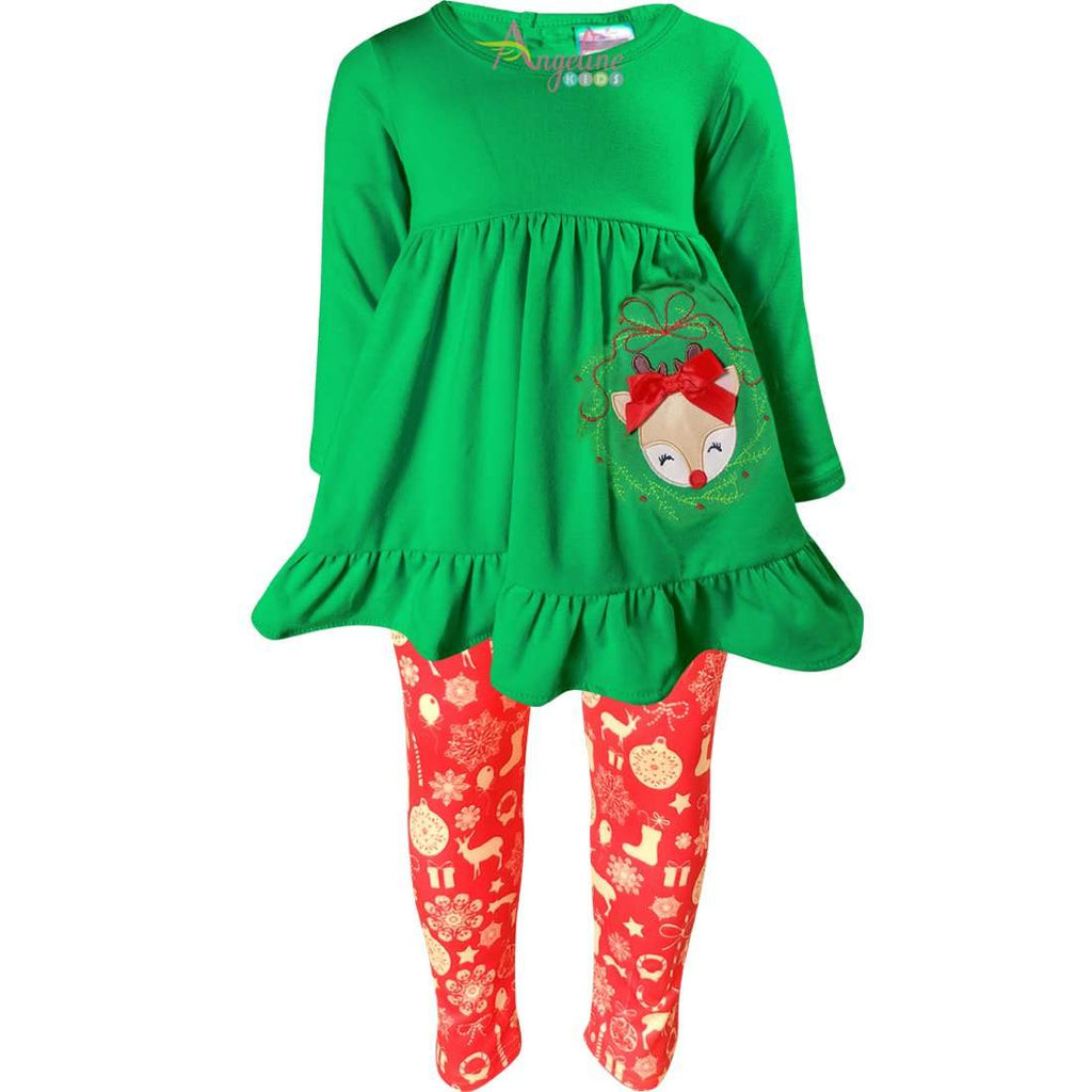 little girls christmas leggings