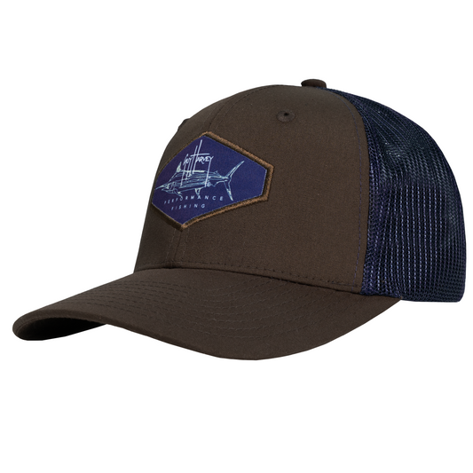 EA Blue Marlin Patch Mesh Trucker Hat – Guy Harvey