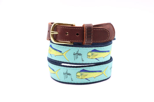 Men's USA Marlin Leather Tab Belt – Guy Harvey