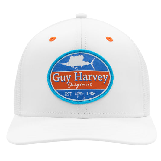 Men's Navy Total Tuna Flex Fitted Trucker Hat – Guy Harvey