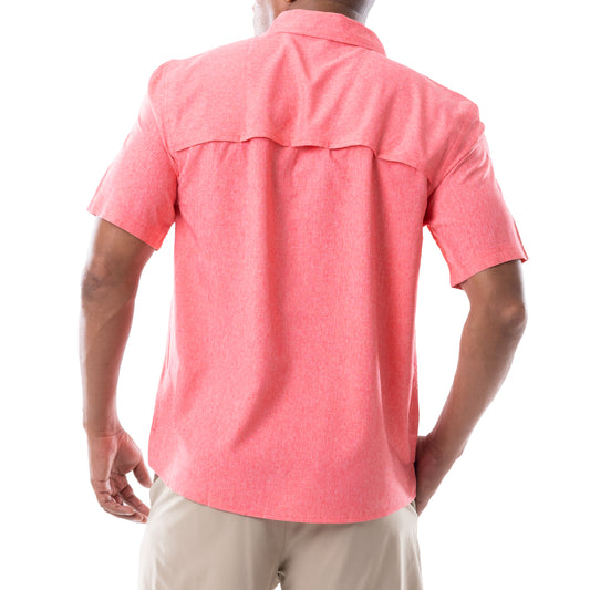 RED HEAD SHIRT MENS 3XL FISHING EMBROIDERED SALMON PINK 31 PIT TO