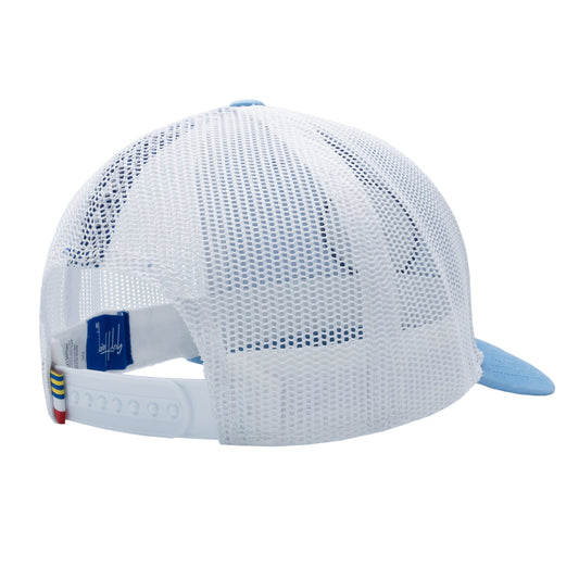 Men Dominica Patch Distressed Trucker Hat – Guy Harvey