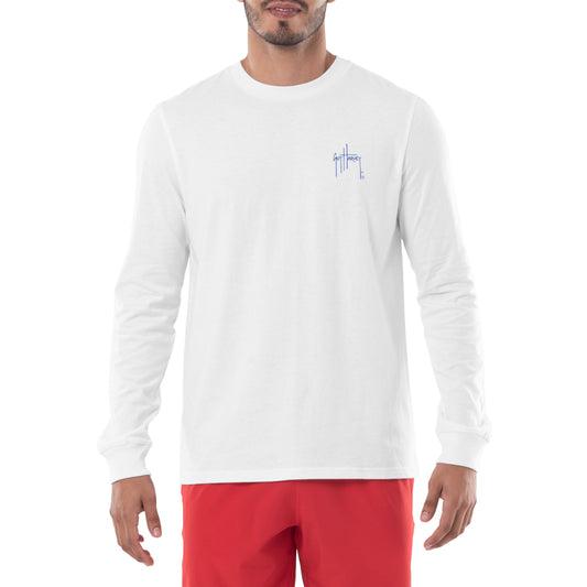 Men's Red Drum Long Sleeve Red T Shirt – Guy Harvey