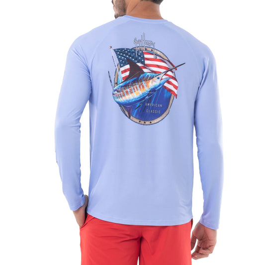Men's American Spirit Raglan Long Sleeve Performance Shirt