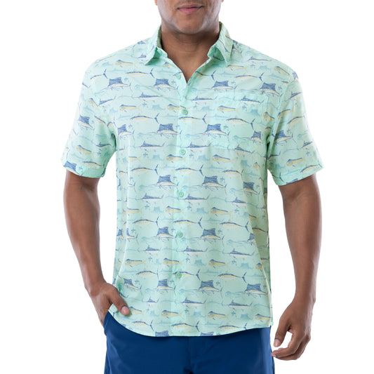 Men's Camo Sail Short Sleeve Fishing Shirt – Guy Harvey