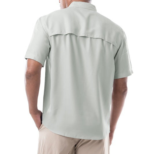 Men's Short Sleeve Heather Textured Fishing Shirt