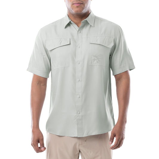 Men's Short Sleeve Heather Textured Fishing Shirt