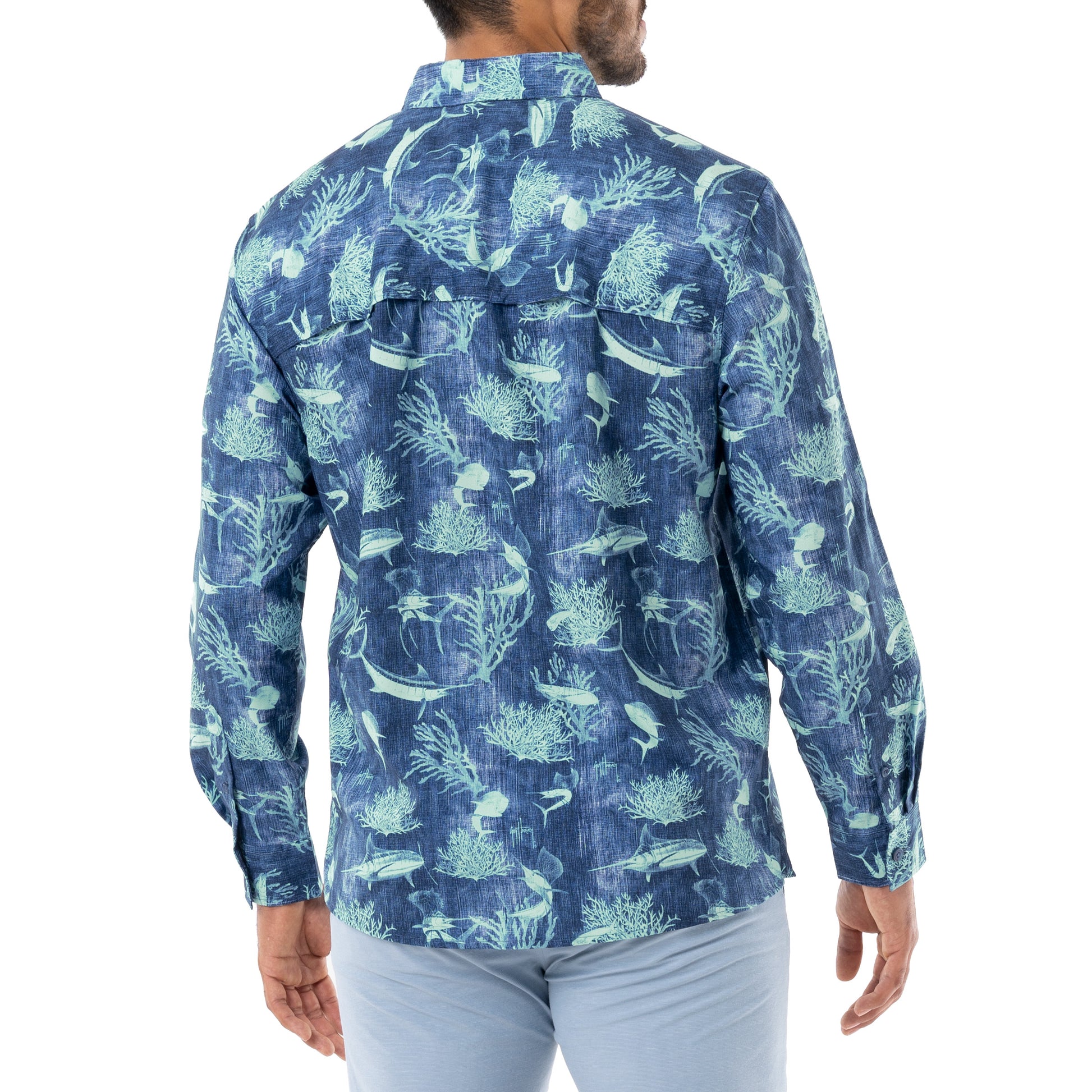 Men's Denim Shells Long Sleeve Fishing Shirt – Guy Harvey