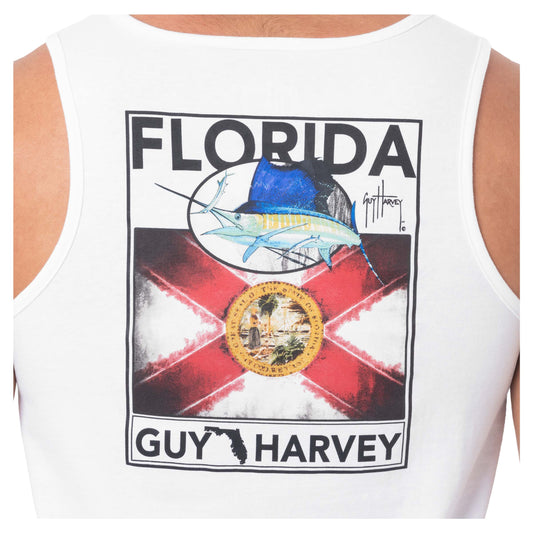 Men's Fishing Paradise Green Tank Top