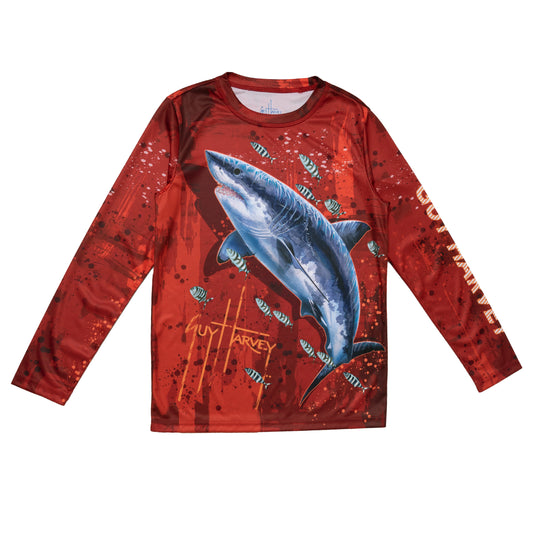 Kids Shark Performance Sun Protection Shirt UPF 30 – Guy Harvey
