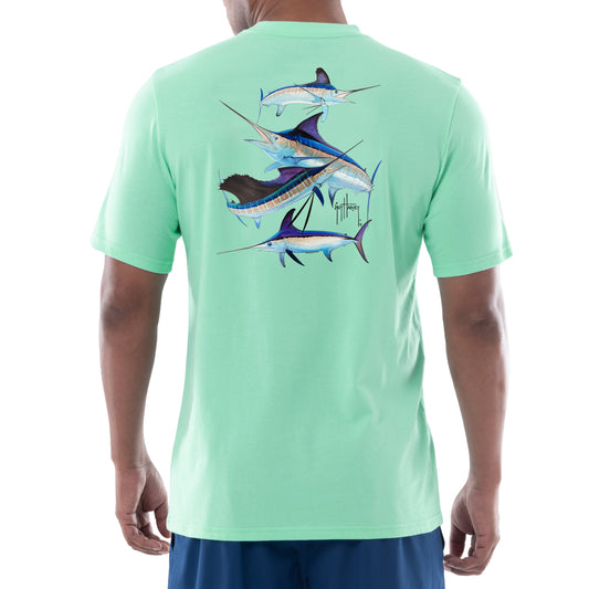 Men's Billfish Grand Slam Short Sleeve Pocket Navy T-Shirt – Guy Harvey