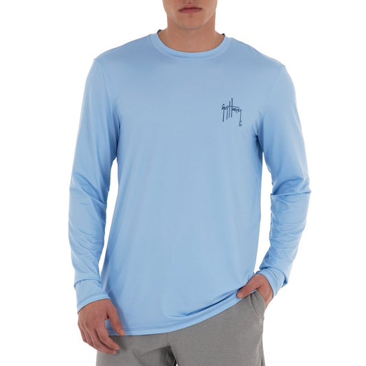 MARLIN PRINT SIDE VENTING SPF 50 FISHING SHIRT